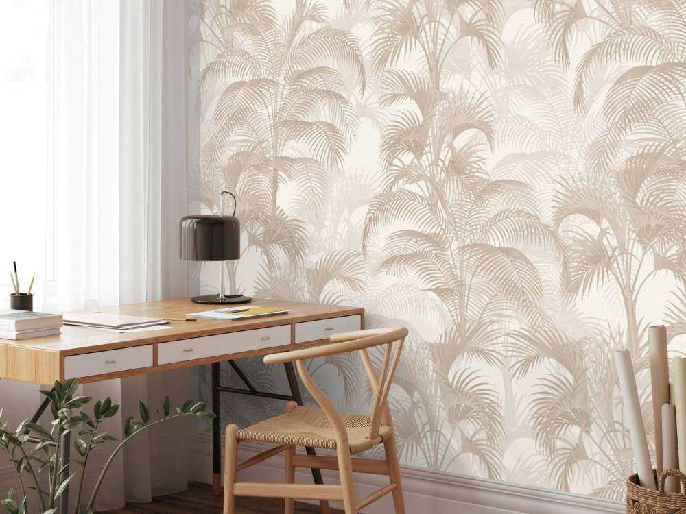 Palme tropicali vintage - beige