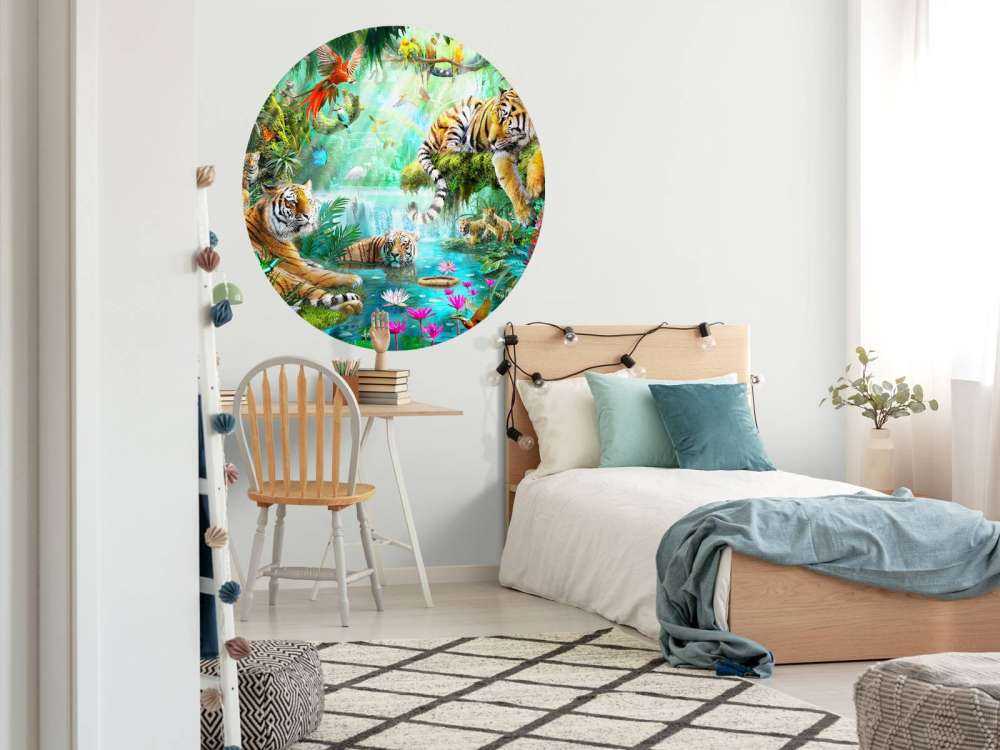 Tigers and Cubs in Lagoon