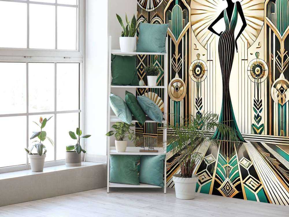 Scena di Eleganza Vintage in Art Deco