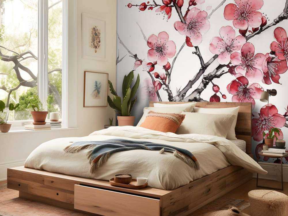 Rami di Fiori di Ciliegio a Inchiostro #6