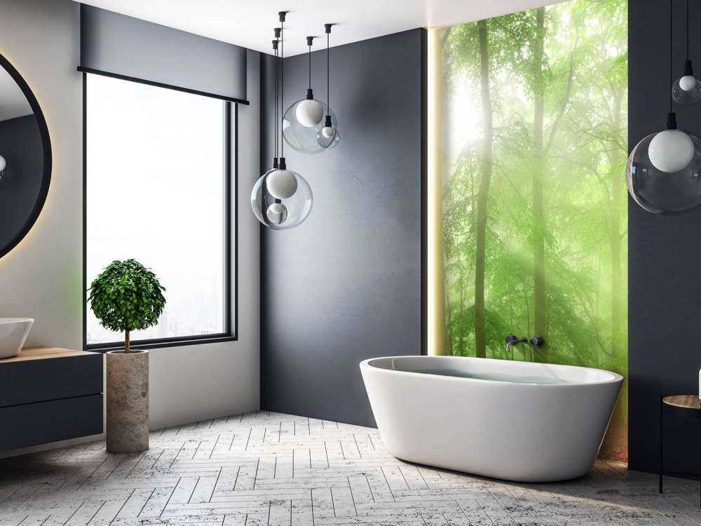 Panorama verde della foresta