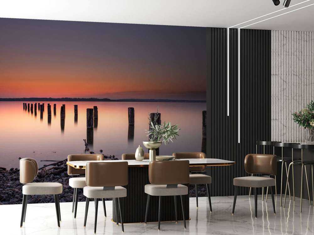 Spiaggia tranquilla rosa