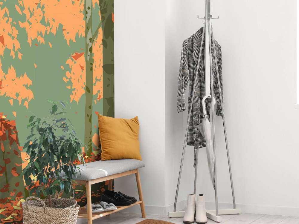 Illustrazione della foresta autunnale