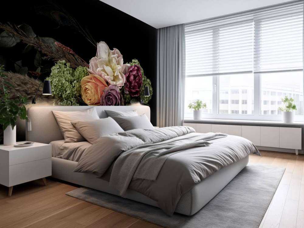 Bouquet di fiori di piume di pavone