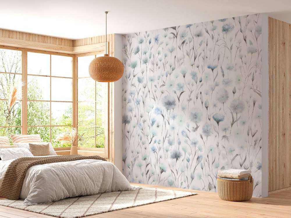 Fiordalisi e erbe di campo blu