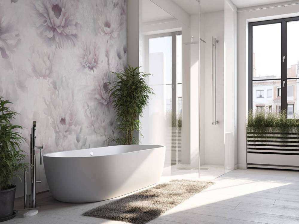 Carta da parati romantica rosa