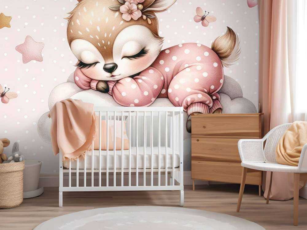 Cervi che dorme su una nuvola