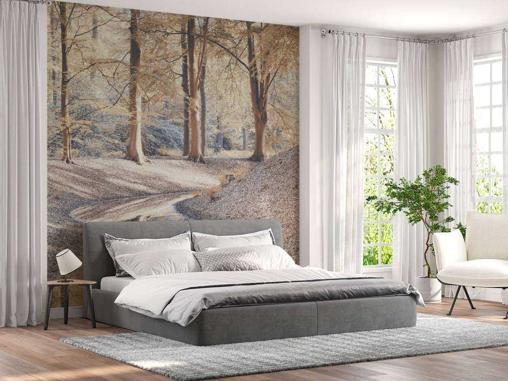 Ruscello nella foresta - pastello