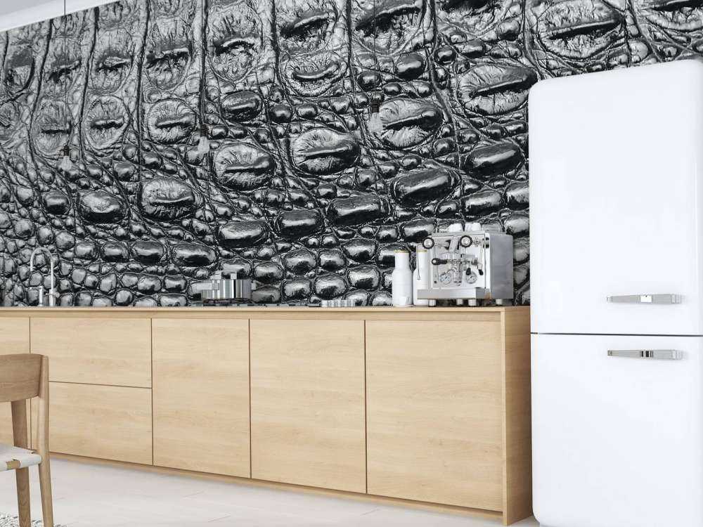 Pelle nera di coccodrillo