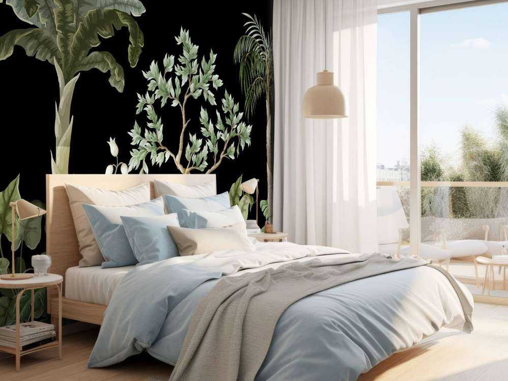 Alberi con sfondo scuro