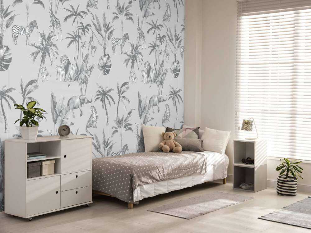 Motivo della giungla animale grigio