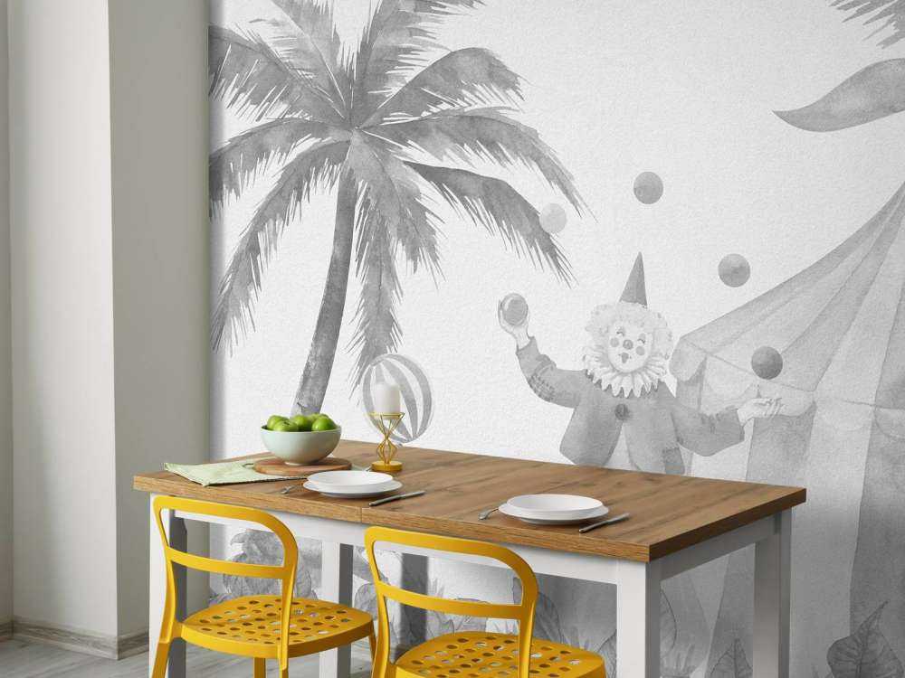 Animali da circo allegri e grigi