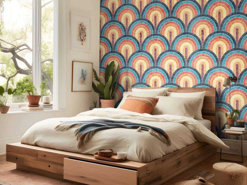 Stampa ondulata bohémien