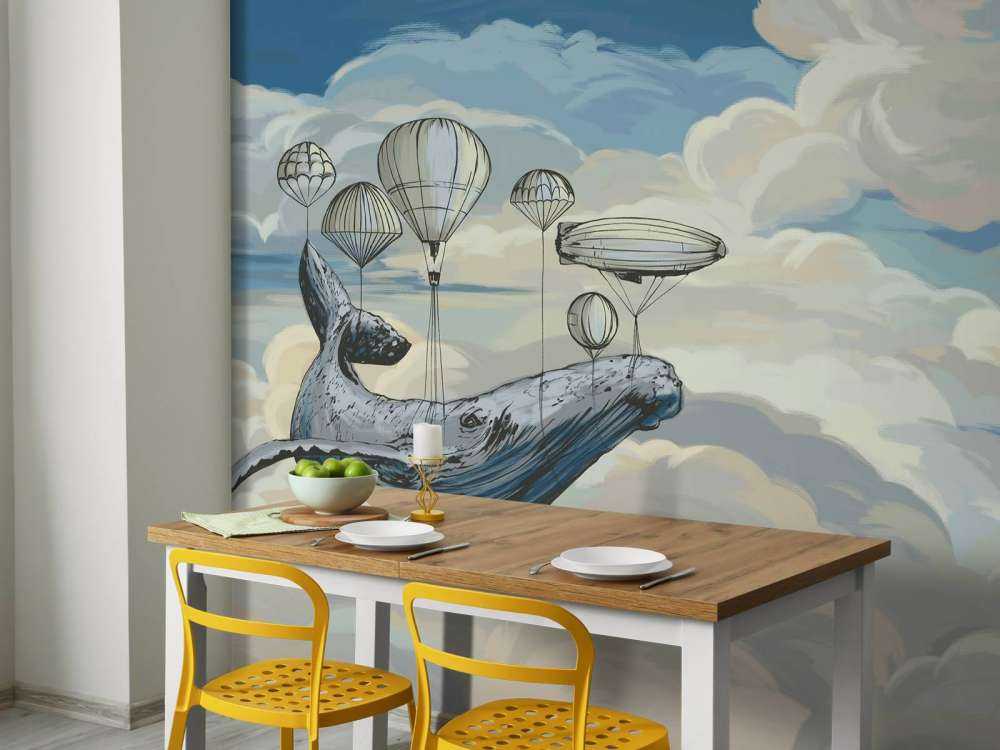 Mongolfiere con balena