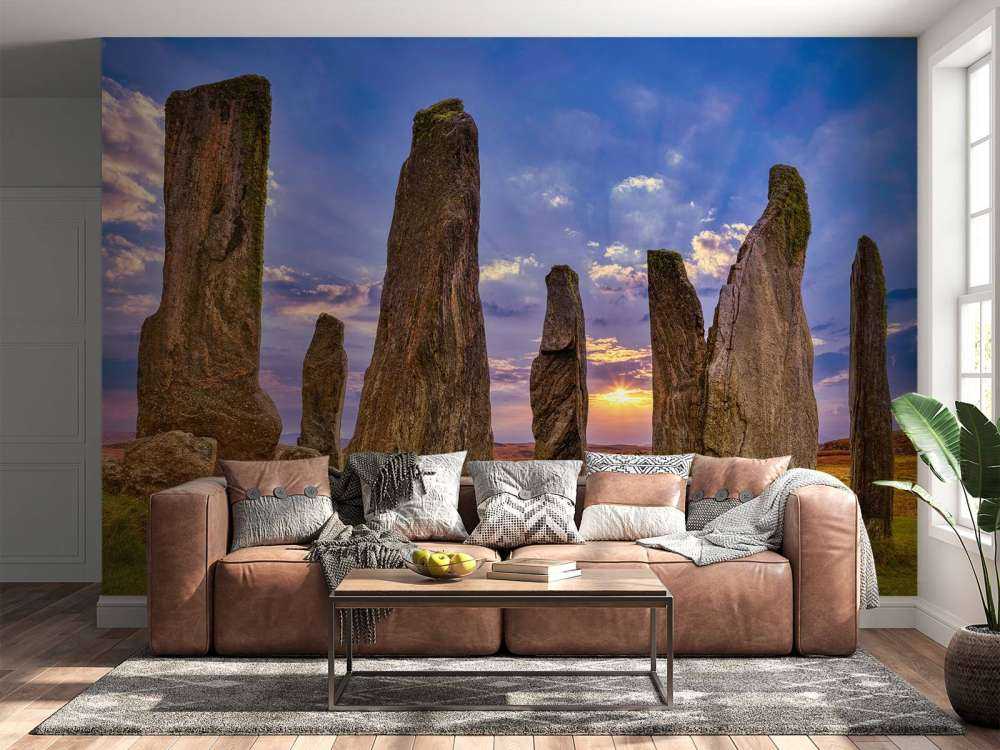 Pietre erette al tramonto