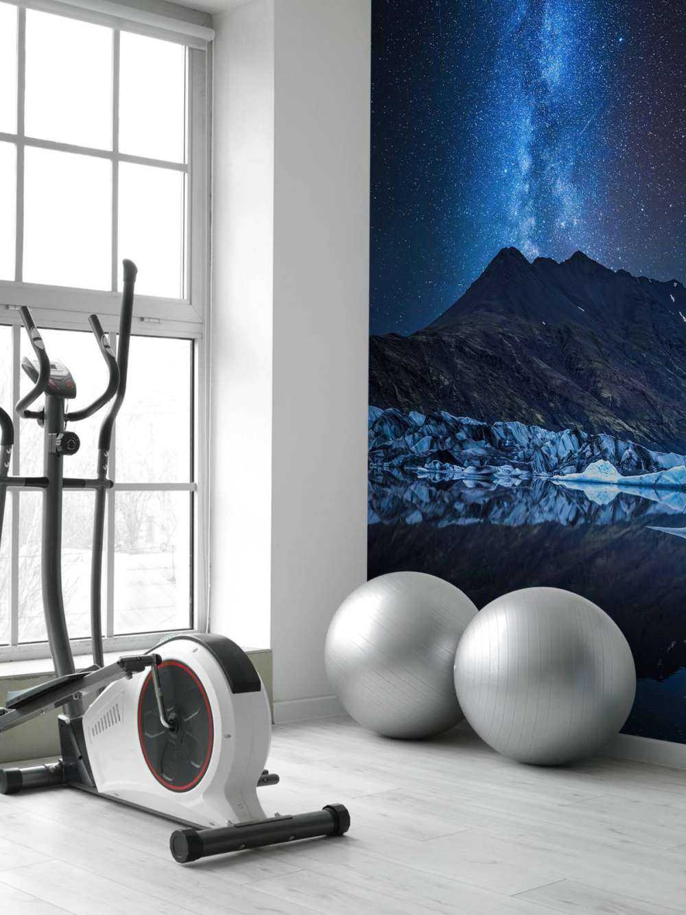 Via Lattea vicino a un ghiacciaio