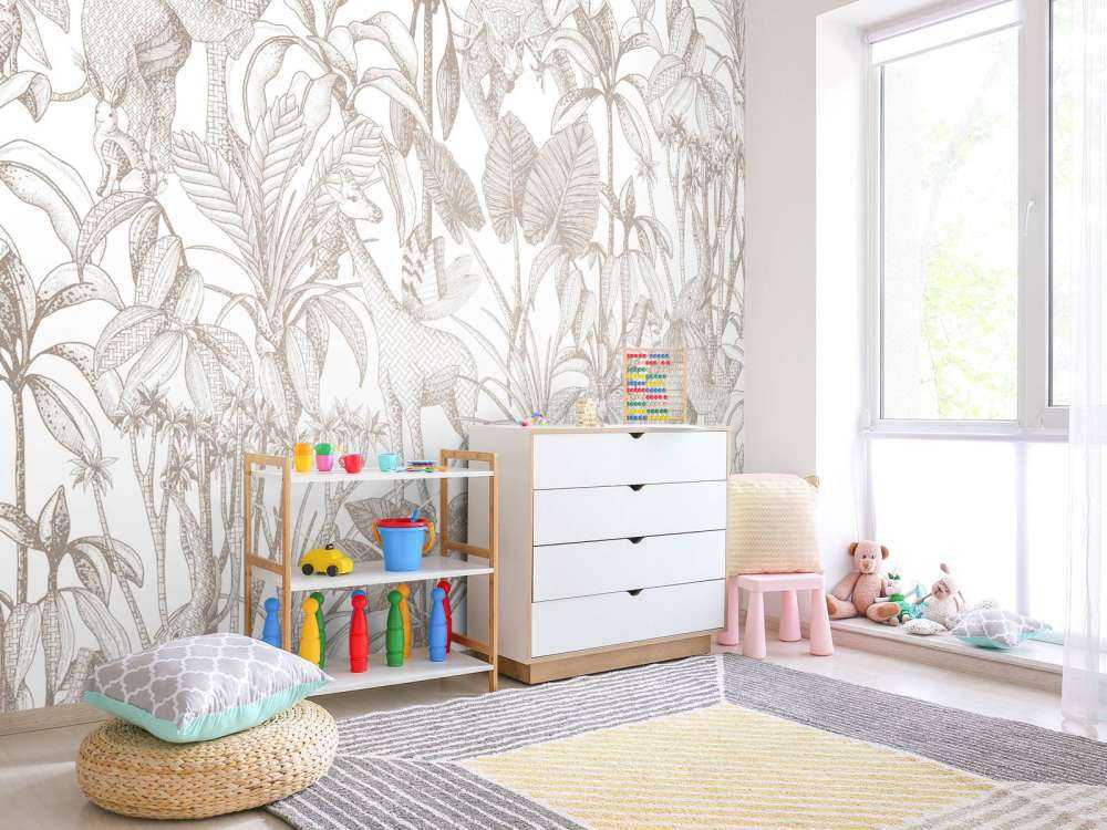 Animali tra le palme taupe