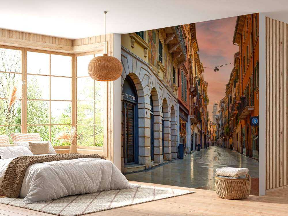 Via dello shopping all'alba