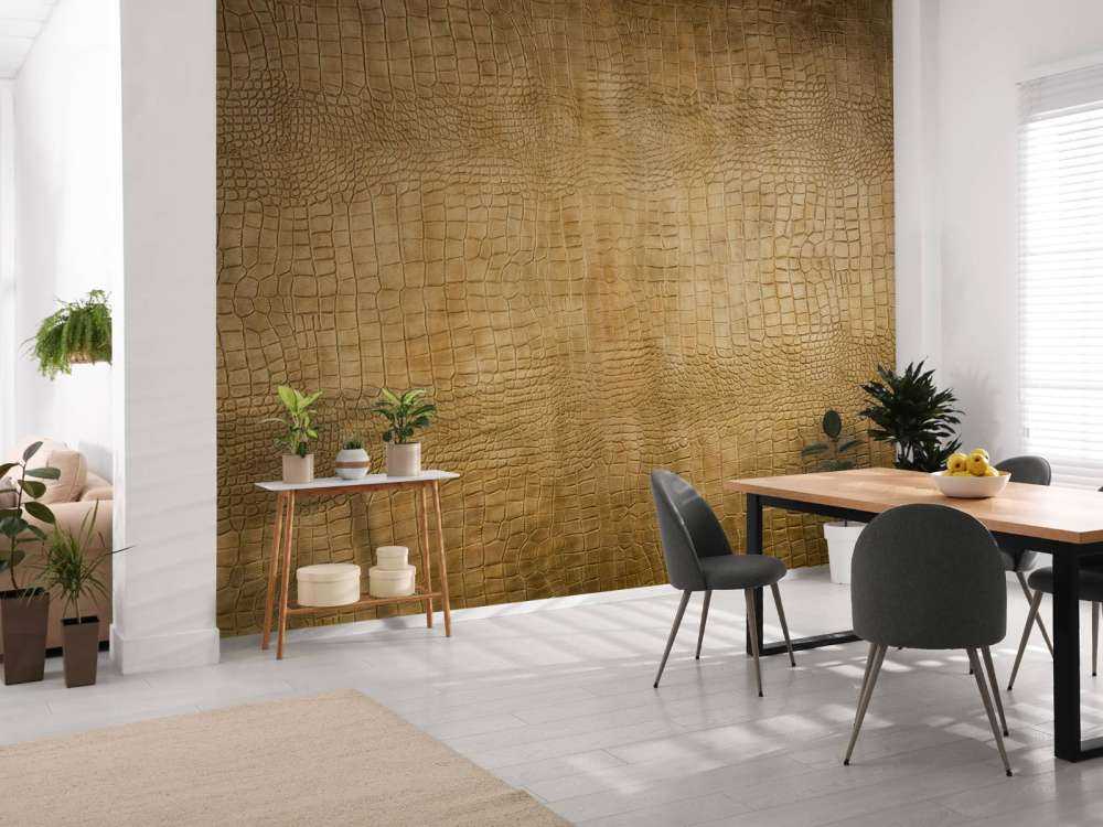 Texture coccodrillo giallo ocra