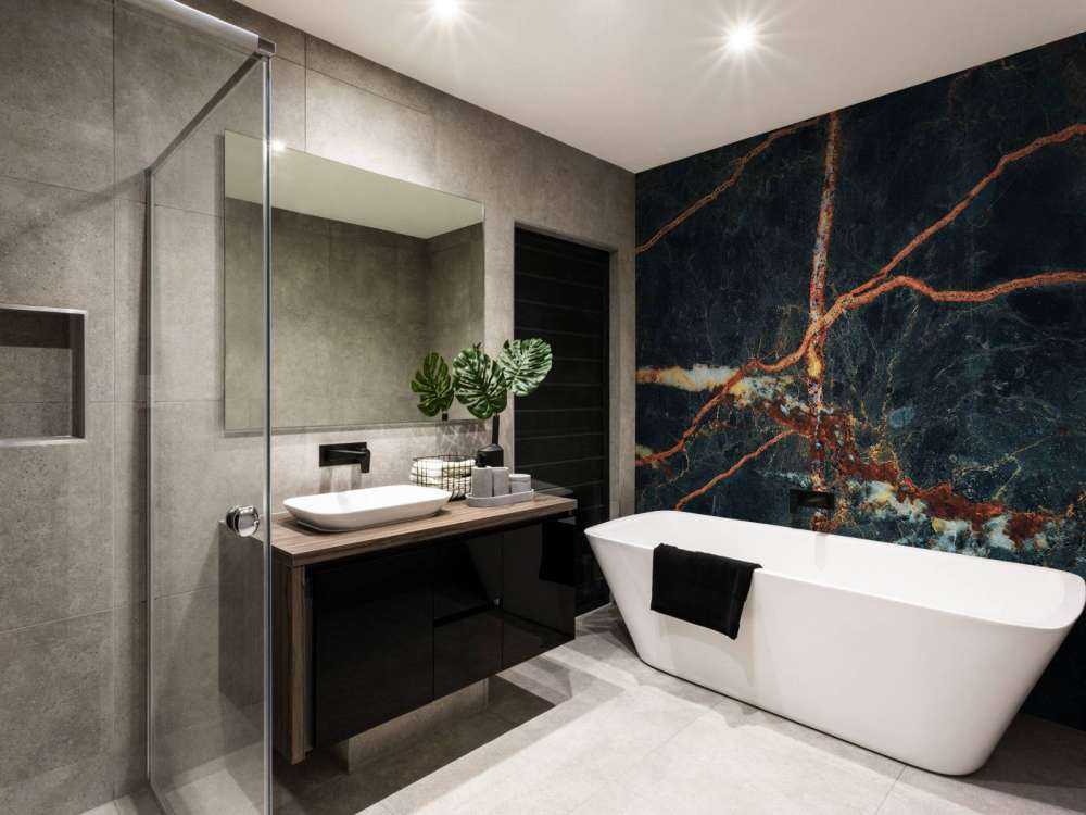 Marmo blu con colore rame