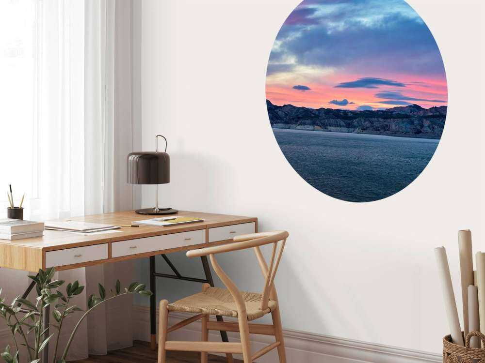 Lago con il tramonto