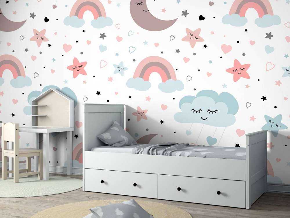 Nuvole, lune e arcobaleni