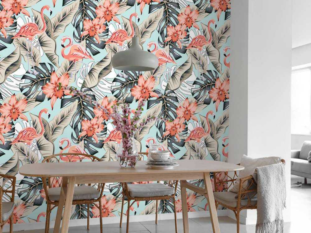 Fenicottero rosa tropicale