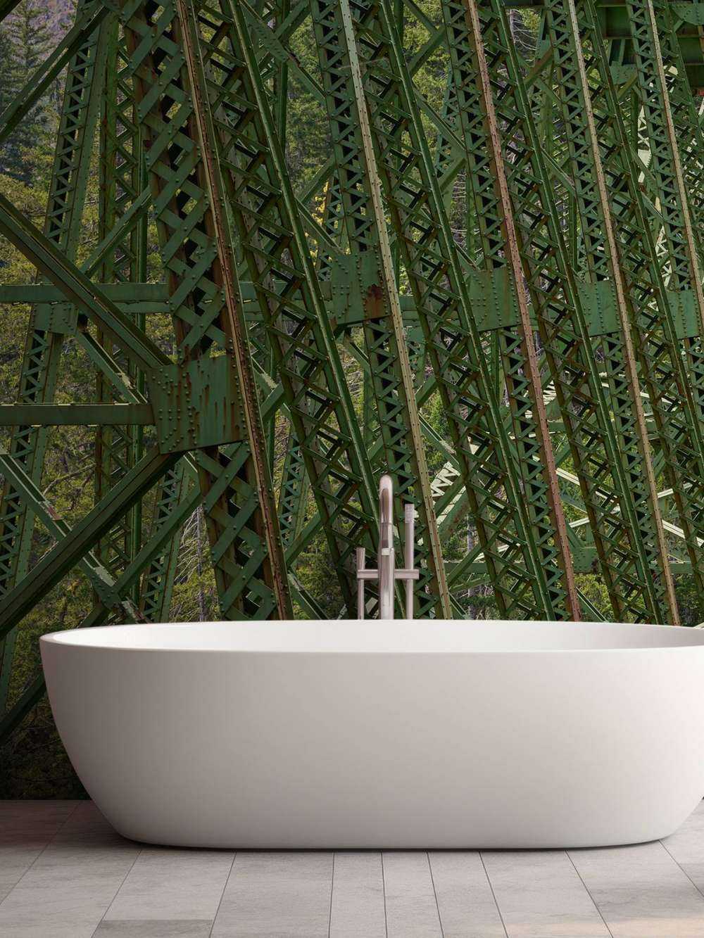 Struttura in acciaio vecchio ponte ferroviario