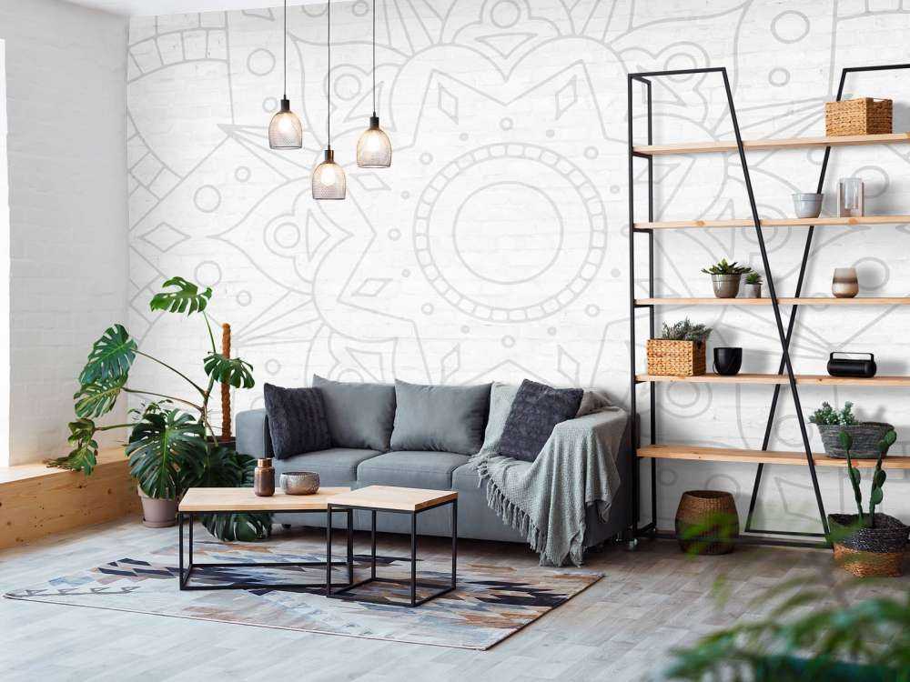 Geometrico grigio Mandala