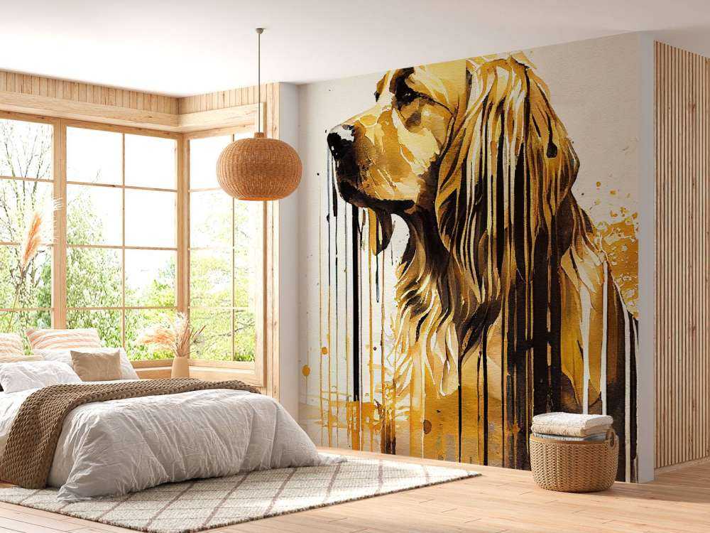 Watercolor Golden Retriever Dog