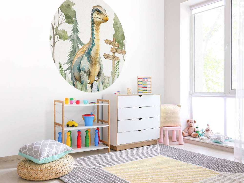 Baby brachiosaurus nella giungla