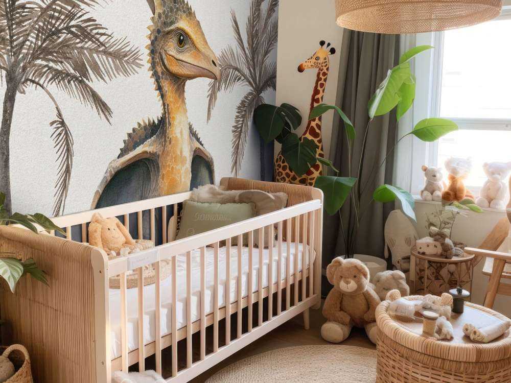 Baby pteranodon nella giungla taupe