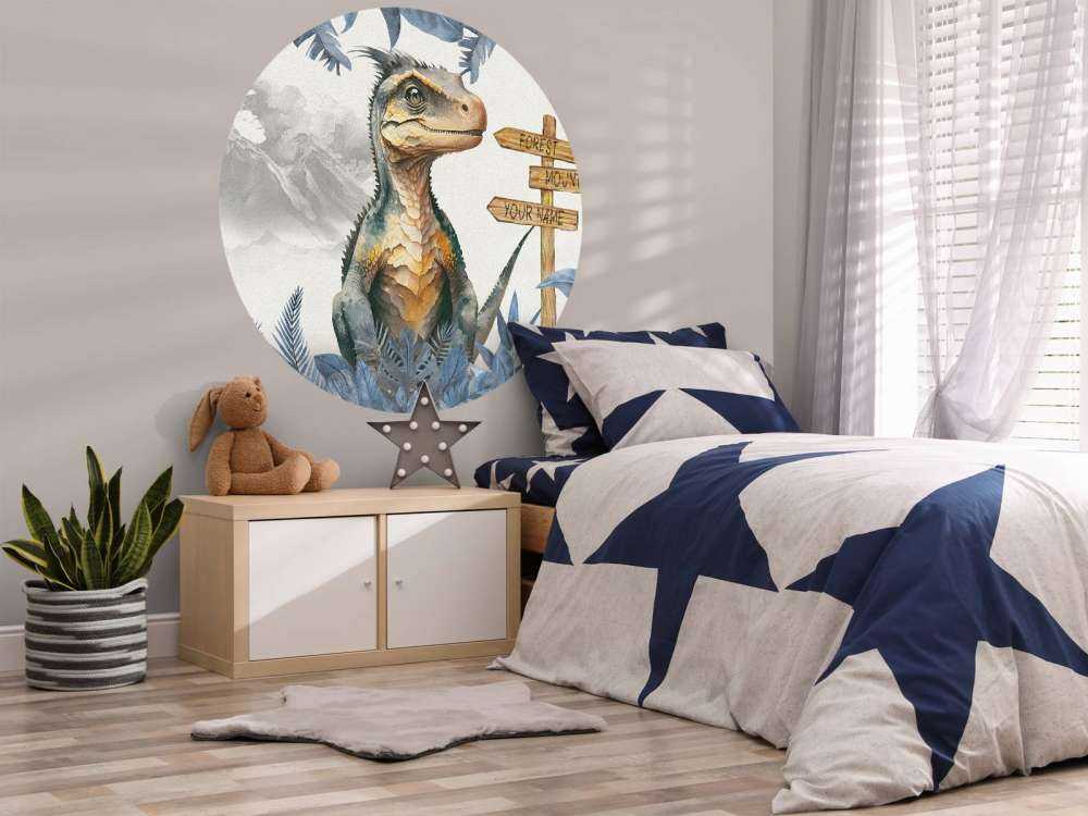 Baby velociraptor nella giungla blu