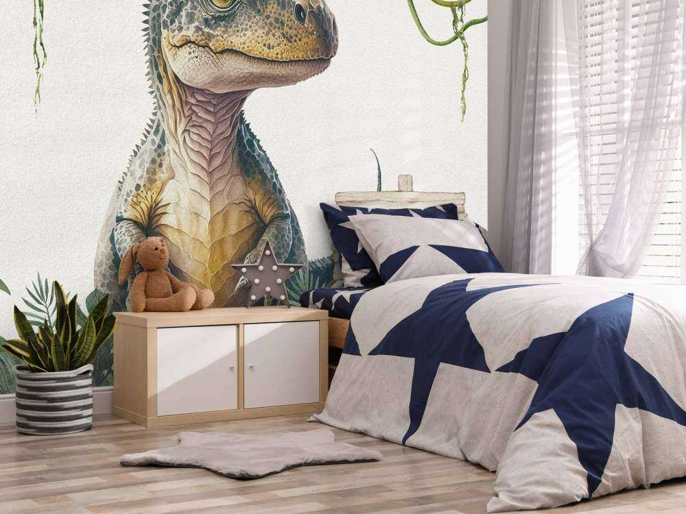 Baby t-rex nella giungla