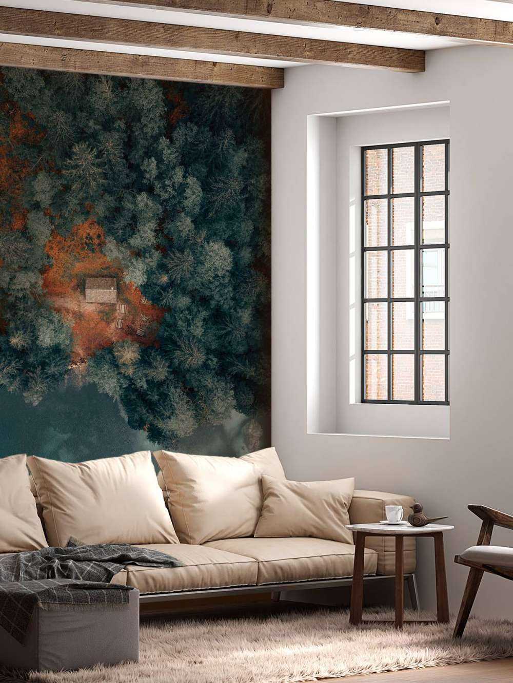 Cabina in mezzo alla foresta