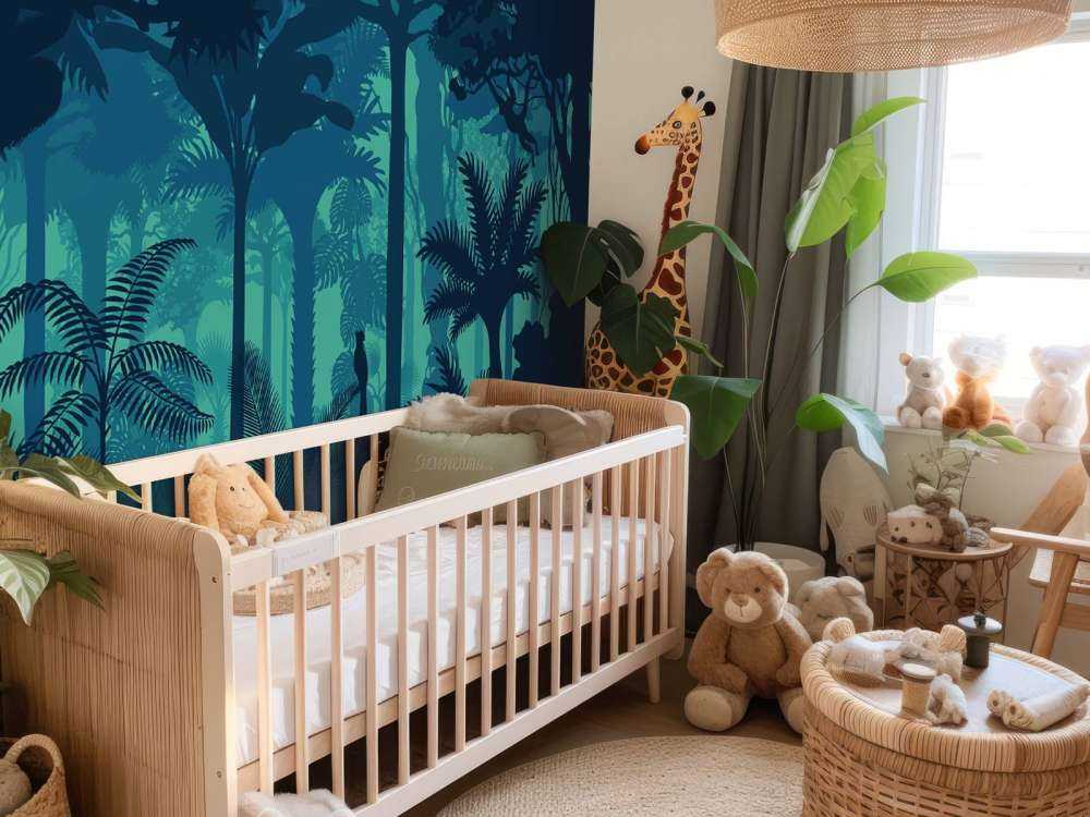 Silhouette della giungla blu