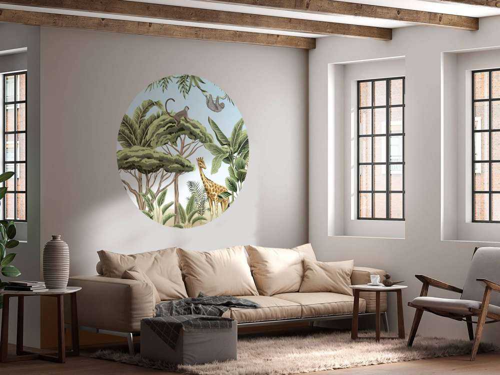 Motivo con animali della giungla