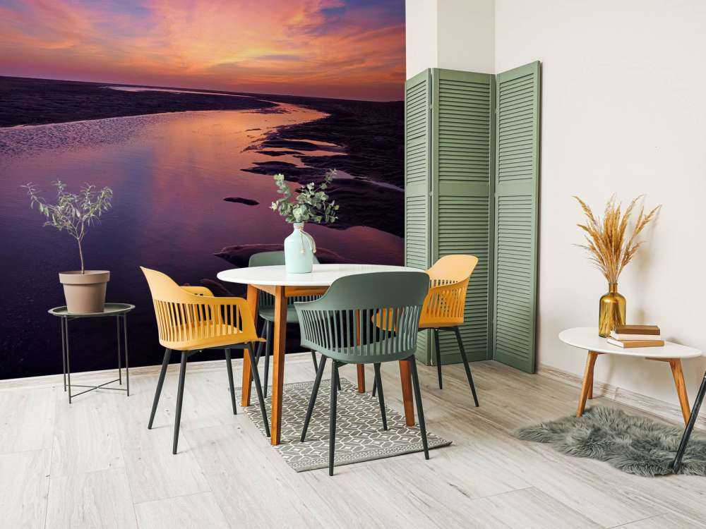 Tramonto con aria viola