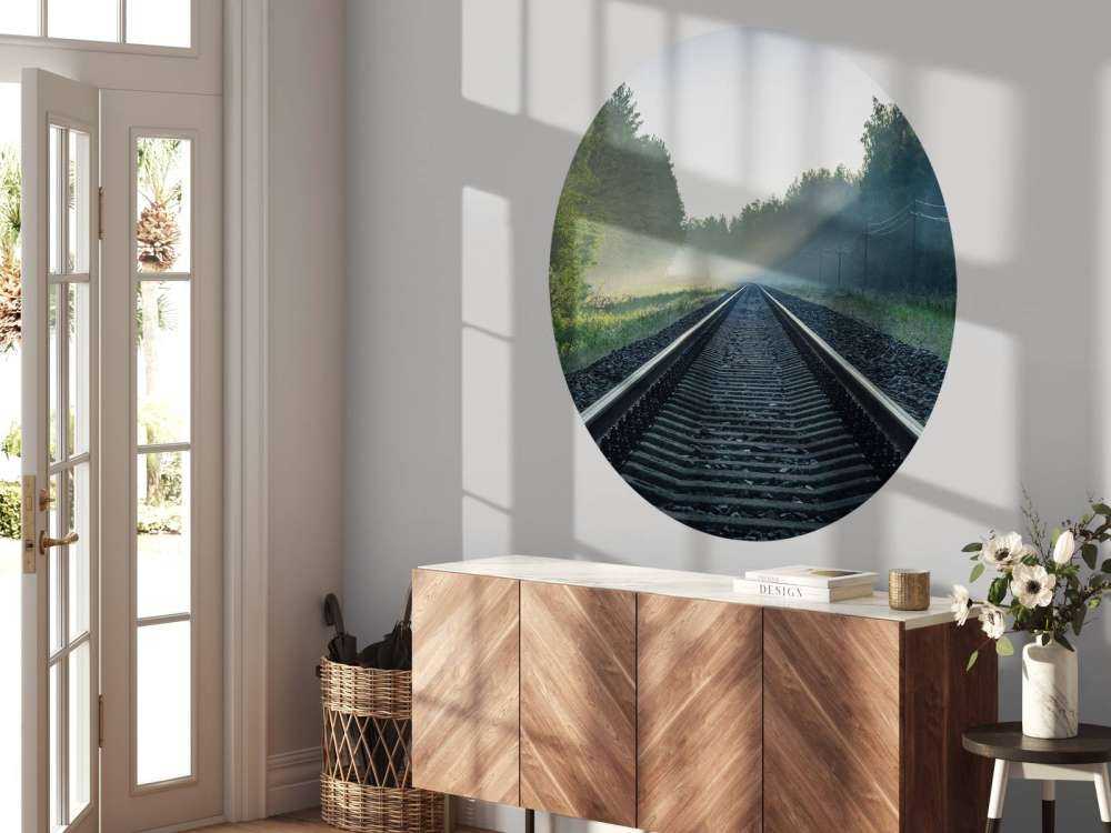 Binari del treno attraverso la foresta