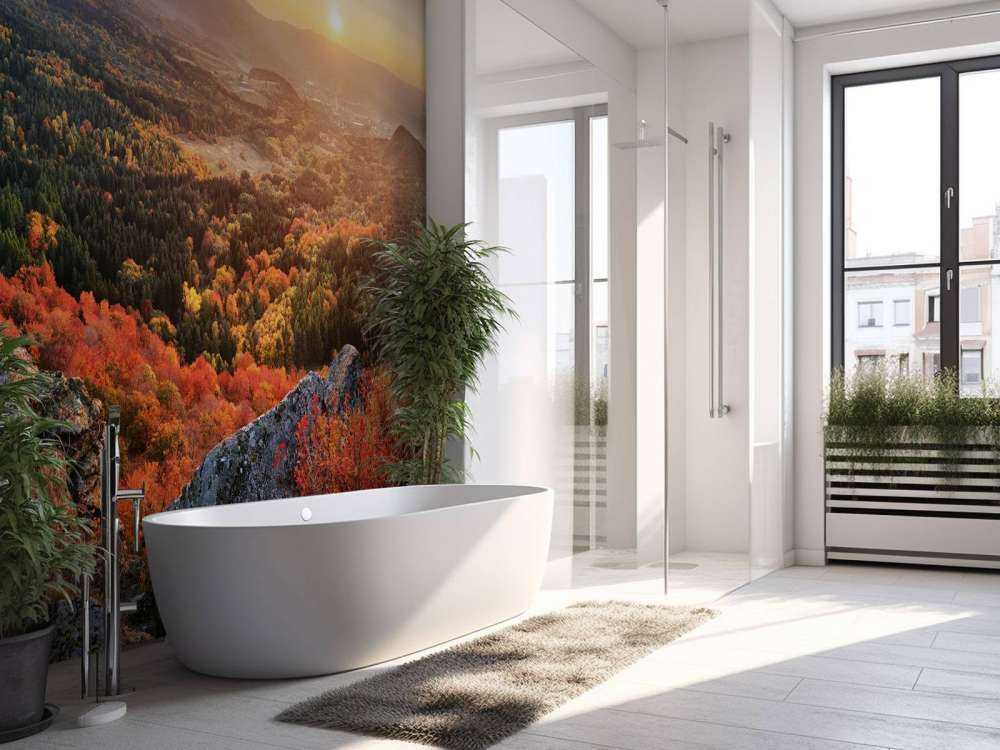 Paesaggio autunnale in montagna