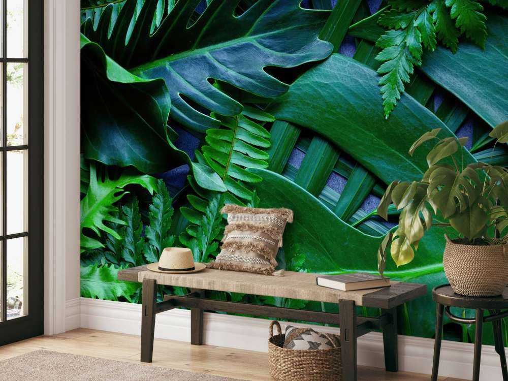 Foglie verdi della giungla