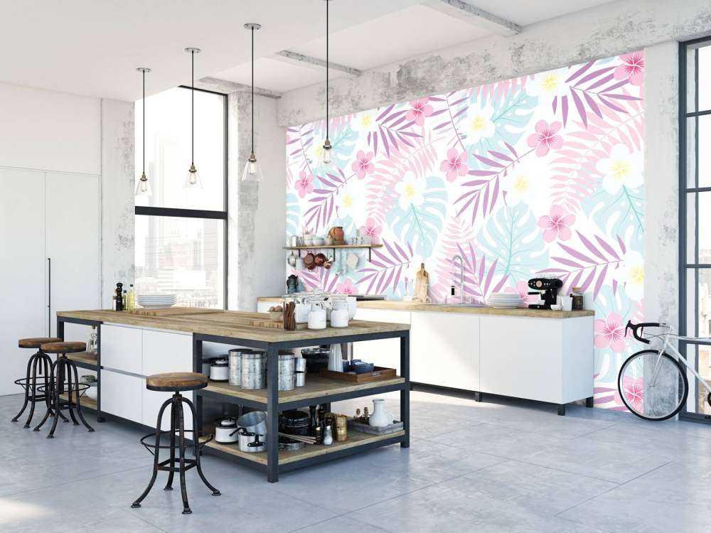 Fiori e foglie pastello