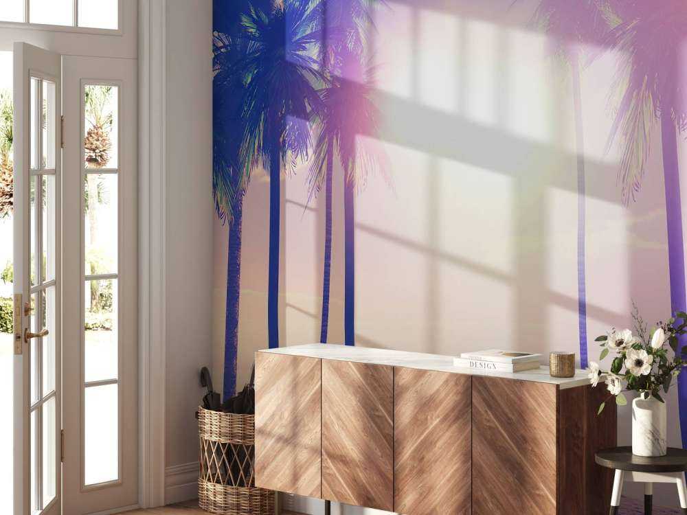 Palme d'epoca e oceano