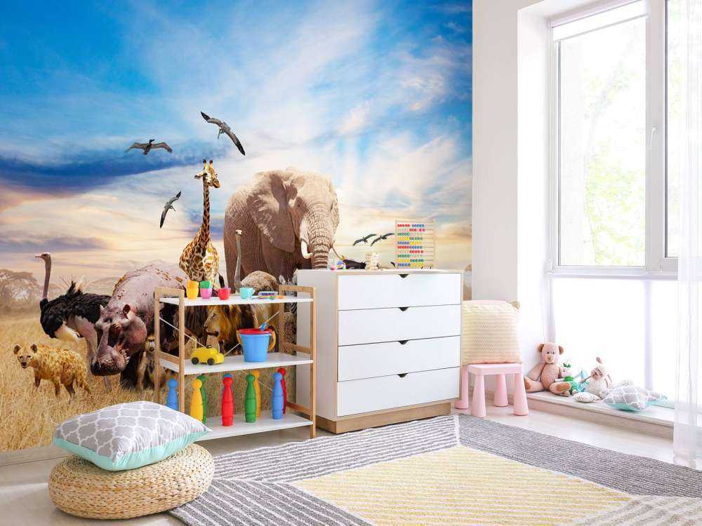 Gruppo di animali africani