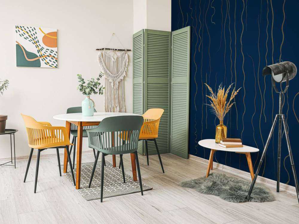 Linee organiche erba blu notte