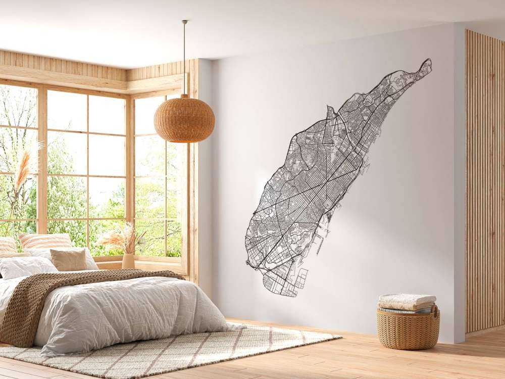 Mappa di Barcellona, bianco