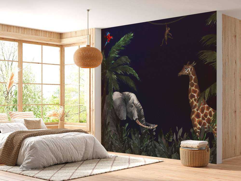 Jungle dieren bij nacht