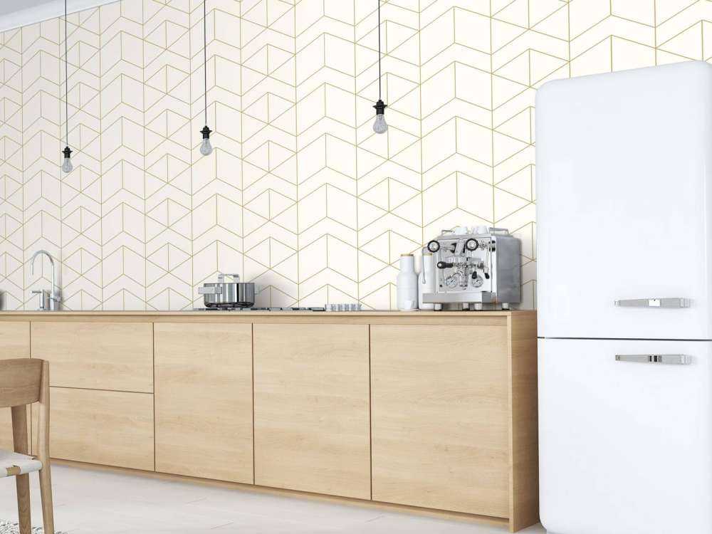 Piastrelle bianche geometriche