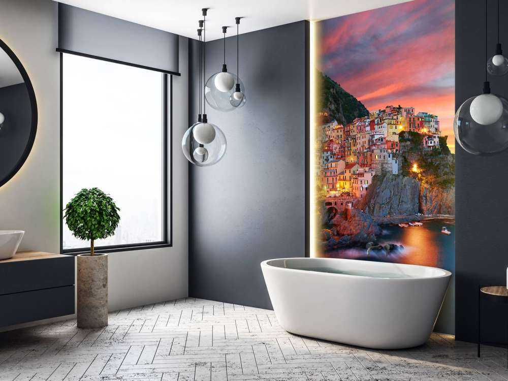 La città italiana al tramonto