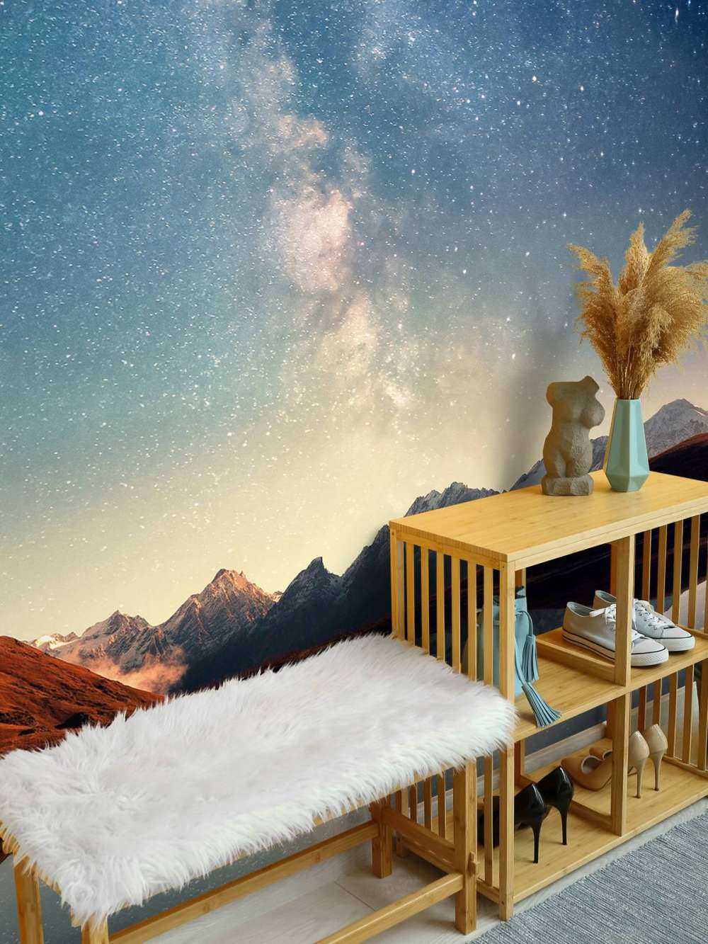 Cielo stellato sopra le montagne